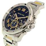 Buy Shop Michael Kors Brecken Chronograph Blue Dial Two Tone Steel Strap Watch For Men - MK8437 USA Online