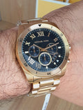Buy Shop Michael Kors Brecken Chronograph Quartz Black Dial Gold Steel Strap Watch For Men - MK8481 USA Online