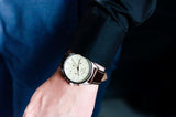 Buy Shop Fossil Forrester Chronograph White Dial Brown Leather Strap Watch for Men - FS5696 USA Online
