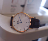 Buy Shop Daniel Wellington Dapper Bristol White Dial Brown Leather Strap Watch For Women - DW00100094 USA Online