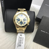 Buy Shop Marc Jacobs Rock Metal Chronograph Gold Dial Gold Steel Strap Watch for Men - MBM3158 USA Online