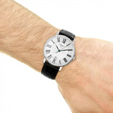 Buy Shop Tissot Carson Premium Silver Dial Black Leather Strap Watch For Men - T122.410.16.033.00 USA Online