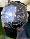 Buy Shop Tag Heuer Aquaracer Calibre 5 Moon Black Dial Black Nylon Strap Watch for Men - WAY201J.FC6370 USA Online