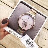 Buy Shop Michael Kors Portia Quartz Rose Gold Dial Rose Gold Steel Strap Watch For Women - MK3678 USA Online