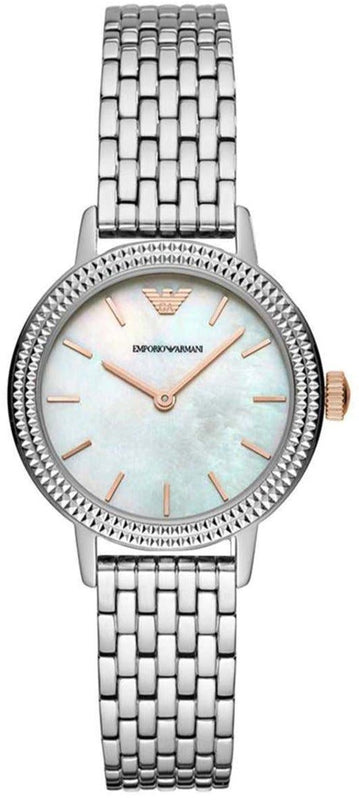 Buy Shop Emporio Armani Interchangeable Analog Mother of Pearl Dial Silver Steel Strap Watch For Women - AR80020 USA Online