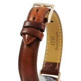 Buy Shop Daniel Wellington Petite St Mawes Black Dial Brown Leather Strap Watch For Women - DW00100169 USA Online