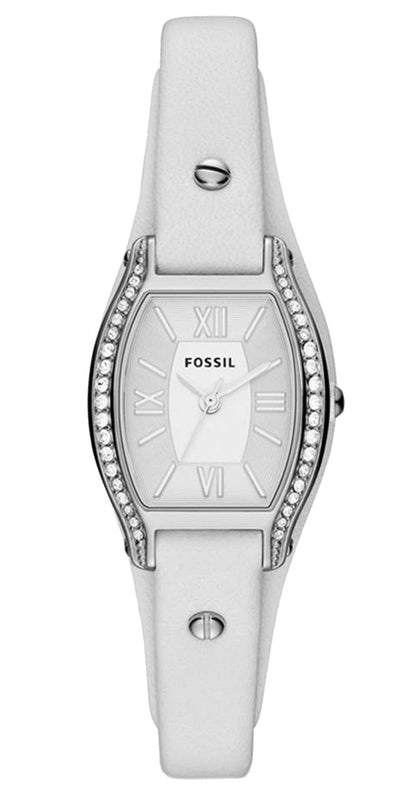 Buy Shop Fossil Molly White Dial White Leather Strap Watch for Women - ES3288 USA Online