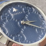 Buy Shop Gucci G Timeless Quartz Blue Dial Blue Leather Strap Watch For Men - YA1264032 USA Online