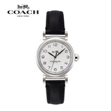 Coach Madison White Dial Black Leather Strap Watch for Women - 14502406