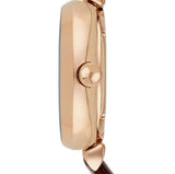 Buy Shop Emporio Armani Meccanico Skeleton Mother of Pearl Dial Brown Leather Strap Watch For Women - AR1993 USA Online