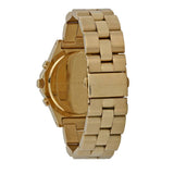 Marc Jacobs Blade Chronograph Blue Dial Gold Steel Strap Watch for Women - MBM3307