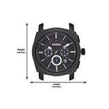 Buy Shop Fossil Machine Chronograph Black Dial Black Steel Strap Watch for Men - FS4552 USA Online