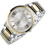 Buy Shop Emporio Armani Renato Silver Dial Two Tone Steel Strap Watch For Men - AR2449 USA Online