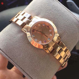 Buy Shop Marc Jacobs Amy Rose Gold Dial Rose Gold Steel Strap Watch for Women - MBM3219 USA Online