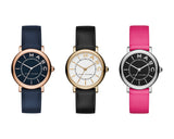 Buy Shop Marc Jacobs Roxy Black Dial Pink Leather Strap Watch for Women - MJ1540 USA Online