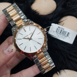 Buy Shop Michael Kors Runway White Dial Two Tone Stainless Steel Strp Watch for Women - MK3204A USA Online