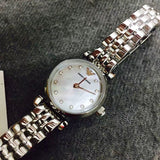 Buy Shop Emporio Armani Gianni Blue Dial Silver Steel Strap Watch For Women - AR1961 USA Online
