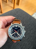 Buy Shop Fossil Goodwin Chronograph Blue Dial Brown Leather Strap Watch for Men - FS5414 USA Online
