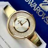 Buy Shop Swarovski Crystalline Bracelet White Dial Gold Steel Strap Watch for Women - 5269253 USA Online