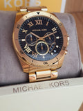 Buy Shop Michael Kors Brecken Chronograph Quartz Black Dial Gold Steel Strap Watch For Men - MK8481 USA Online