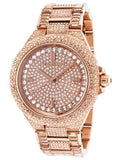 Buy Shop Michael Kors Camille Crystal Rose Gold Dial Rose Gold Steel Strap Watch for Women - MK5862 USA Online