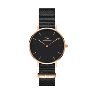 Buy Shop Daniel Wellington Classic Petite Cornwall Black Dial Black NATO Strap Watch For Women - DW00100215 USA Online