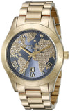 Buy Shop Michael Kors Layton Pave Blue Dial Gold Steel Strap Watch for Women - MK6243 USA Online