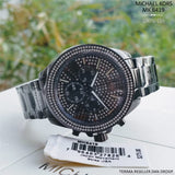 Buy Shop Michael Kors Wren Crystals Black Dial Black Steel Strap Watch For Women - MK6419 USA Online