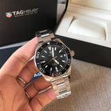 Buy Shop Tag Heuer Aquaracer Quartz Black Dial Silver Steel Strap Watch for Men - WAY101A.BA0746 USA Online