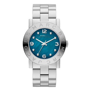Buy Shop Marc Jacobs Amy Blue Dial Silver Steel Strap Watch for Women - MBM3274 USA Online