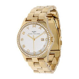 Buy Shop Marc Jacobs Henry Diamonds White Dial Gold Steel Strap Watch for Women - MBM3045 USA Online