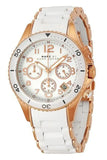 Buy Shop Marc Jacobs Rock Chronograph White Dial White Silicone Strap Watch for Women - MBM2547 USA Online