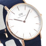 Buy Shop Daniel Wellington Classic Bayswater White Dial Navy Blue NATO Strap Watch For Women - DW00100279 USA Online
