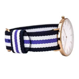 Buy Shop Daniel Wellington Classic Trinity White Dial Three Tone Nylon Strap Watch For Women - 0509DW USA Online