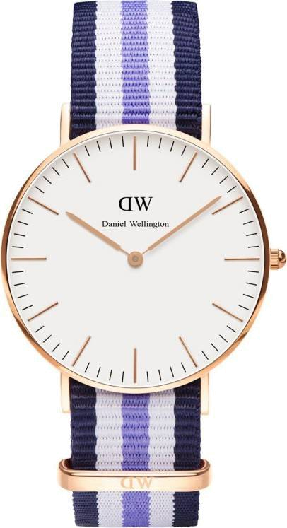 Buy Shop Daniel Wellington Classic Trinity White Dial Three Tone Nylon Strap Watch For Women - 0509DW USA Online