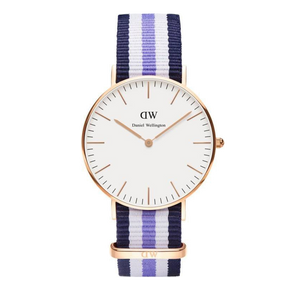 Buy Shop Daniel Wellington Classic Trinity White Dial Three Tone Nylon Strap Watch For Women - 0509DW USA Online