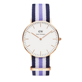 Buy Shop Daniel Wellington Classic Trinity White Dial Three Tone Nylon Strap Watch For Women - 0509DW USA Online