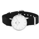 Buy Shop Daniel Wellington Classic Petite Cornwall White Dial Black Nylon Strap Watch For Women - DW00100252 USA Online