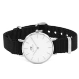 Buy Shop Daniel Wellington Classic Petite Cornwall White Dial Black Nylon Strap Watch For Women - DW00100252 USA Online