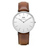 Buy Shop Daniel Wellington St Mawes White Dial Brown Leather Strap Watch For Men - DW00100052 USA Online