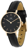 Buy Shop Daniel Wellington Classic Petite Sheffield Black Dial Black Leather Strap Watch For Women - DW00100224 USA Online