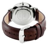 Buy Shop Daniel Wellington Classic Bristol White Dial Brown Leather Strap Watch For Women - DW00100056 USA Online