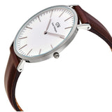 Buy Shop Daniel Wellington Classic Bristol Quartz White Dial Brown Leather Strap Watch For Men - DW00100023 USA Online
