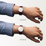 Buy Shop Daniel Wellington Classic Oxford White Dial Two Tone NATO Strap Watch For Men - DW00100001 USA Online