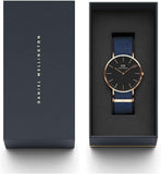 Buy Shop Daniel Wellington Classic Bayswater Black Dial Black NATO Strap Watch For Men - DW00100277 USA Online