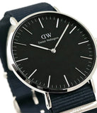 Buy Shop Daniel Wellington Classic Bayswater Black Dial Black NATO Strap Watch For Men - DW00100278 USA Online