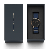 Buy Shop Daniel Wellington Classic Bayswater Black Dial Black NATO Strap Watch For Women - DW00100281 USA Online