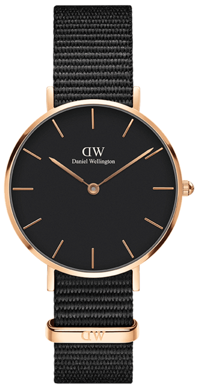 Buy Shop Daniel Wellington Classic Bayswater Black Dial Black NATO Strap Watch For Women - DW00100281 USA Online