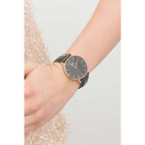 Buy Shop Daniel Wellington Classic Reading Black Dial Black Leather Strap Watch For Women - DW00100141 USA Online