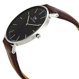Buy Shop Daniel Wellington Classic Bristol Black Dial Brown Leather Strap Watch For Men - DW00100131 USA Online